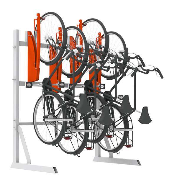 Fietsparkeren | Compact Fietsparkeren | FalcoMaat 2.0 automatisch fietsophangsysteem | image #6 |  verticaal fietsparkeren FalcoMaat vrijstaande opstelling