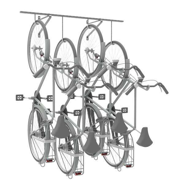 Fietsparkeren | Compact Fietsparkeren | FalcoHook | image #1 |  FalcoHook fiets ophangrail compact fietsparkeren