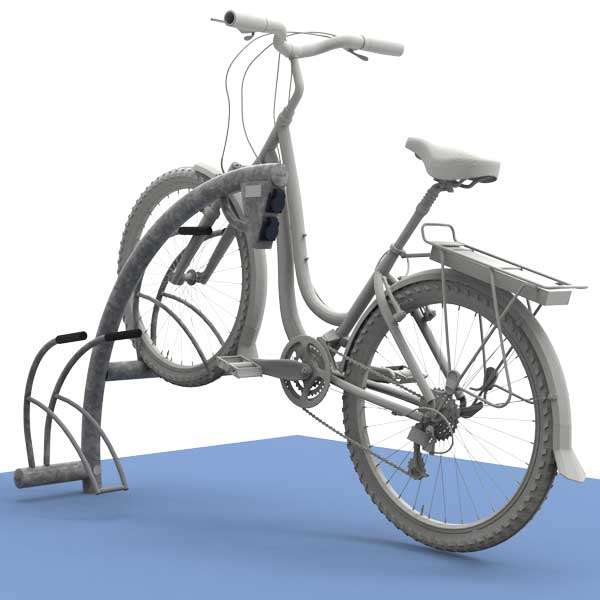 Fietsparkeren | Fietsparkeren met oplaadpunt voor e-bike | FalcoIon fietsstandaard met oplaadpunt voor e-bike | image #2 |  fietsparkeren fietsstandaard met 2 oplaadpunten voor e-bike FalcoIon