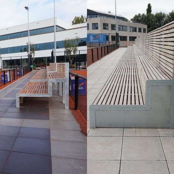 101967 + 107012 tribunebanken buitenbanken zitbanken banken sportcentrum