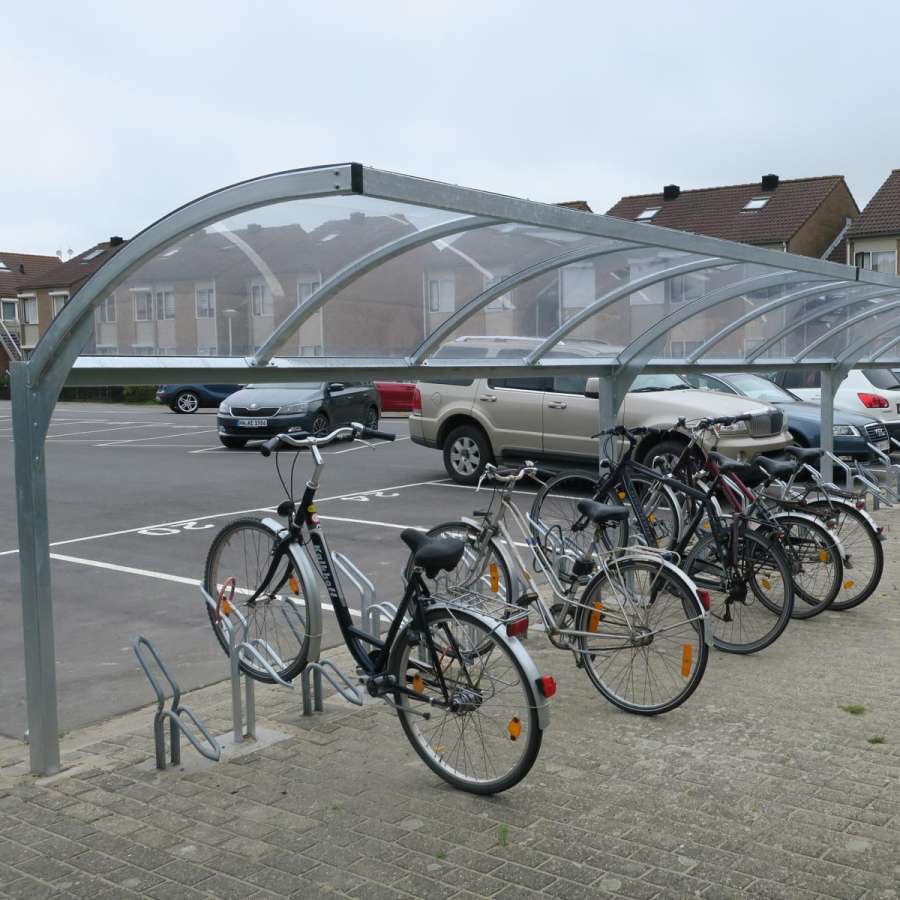 fietsparkeren fietsklem F-10 F-11 90 graden fietsoverkapping FalcoGamma