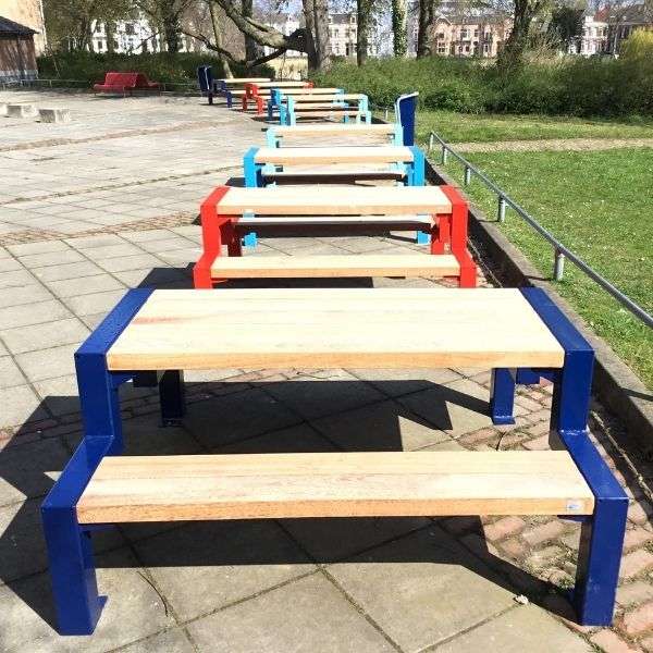 114235 straatmeubilair afvalbak picknicksets picknicktafel