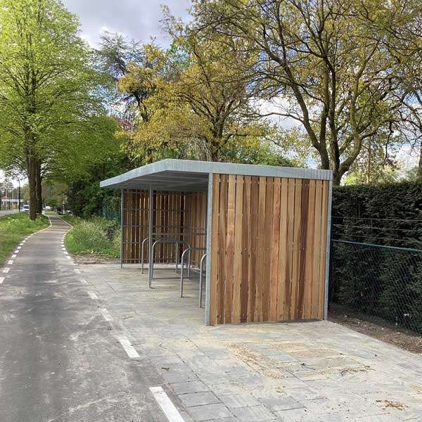 131176 Fietsoverkappingen Bushalte Weg naar Veldmaat, Haaksbergen