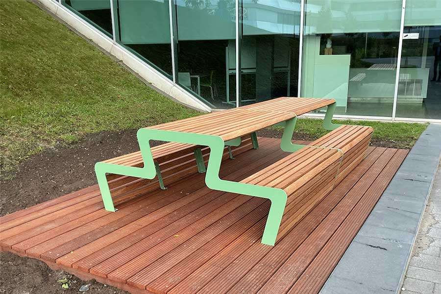 143547 straatmeubilair buitenbank picknickset taludbank