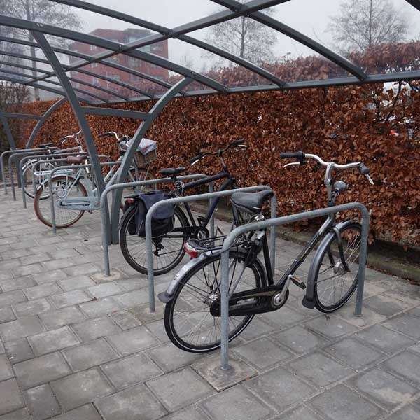 Fietsparkeren | Fietsaanleunbeugels | FalcoLean fietsaanleunbeugels | image #8 |  fietsparkeren fietsaanleunbeugel zonder tusenbuis