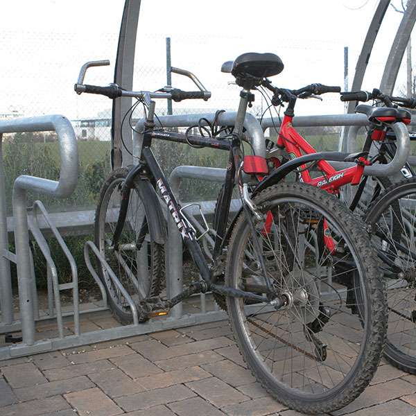 Fietsparkeren | Fietsenrekken | A-11 fietsenrek, enkelzijdig | image #7 |  fietsparkeren fietsenrek A-11MB met aanbindbeugel enkelzijdig mountainbike