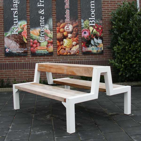 Straatmeubilair | Banken | FalcoBloc buitenbank met rug, verschillende varianten | image #17 |  straatmeubilair buitenbank zitbank parkbank FalcoBloc dubbelzijdig