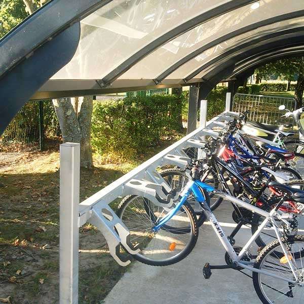 Fietsparkeren | Fietsenrekken | FalcoHanger stuurdraagsysteem | image #6 |  fietsparkeren stuurdraagsysteem FalcoHanger fietsenrek enkelzijdig fietsoverkapping FalcoGamma