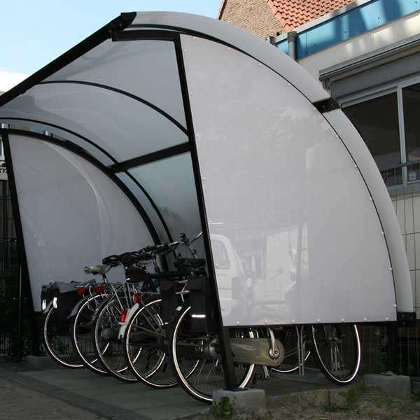 Overkappingen | Opties wandbekleding | Polycarbonaat of veiligheidsglas | image #11 |  wandbekleding polycarbonaat opaal wit