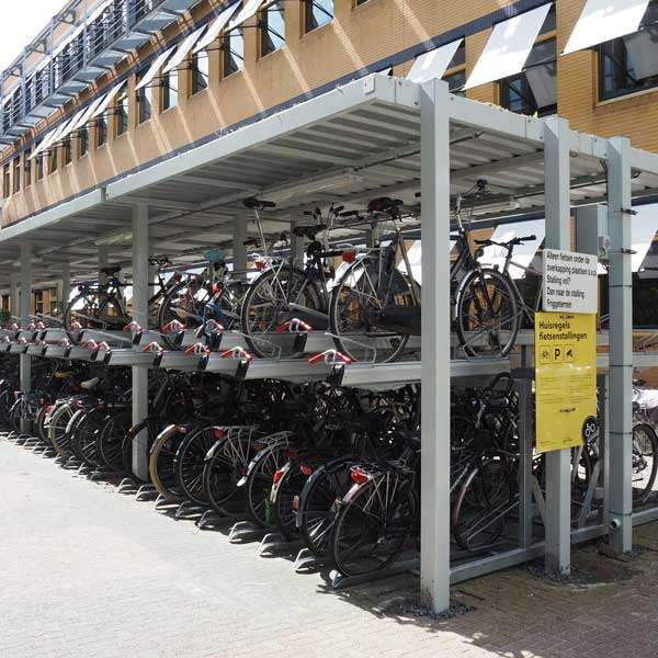 Overkappingen | Overkappingen compact fietsparkeren | FalcoSpan fietsoverkapping voor etagerekken| falco fietsparkeren etagerekken dubbellaags Overkappingen | Overkappingen compact fietsparkeren | FalcoSpan fietsoverkapping voor etagerekken | image #4 | falco fietsparkeren etagerekken dubbellaags