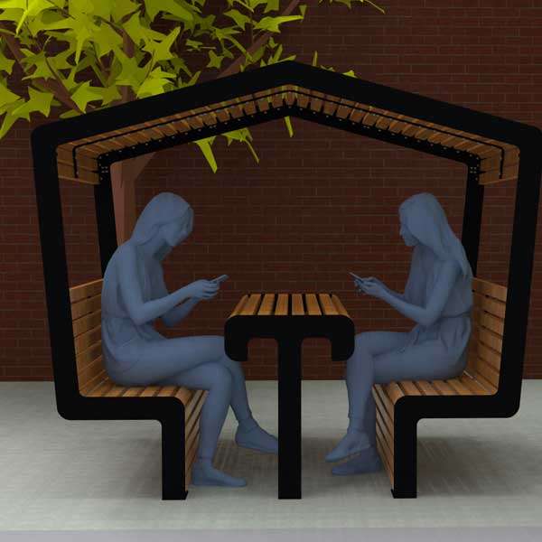 Straatmeubilair | Picknicksets en -tafels | FalcoLinea JOP | image #2 |  straatmeubilair FalcoLinea overdekte zitplek
