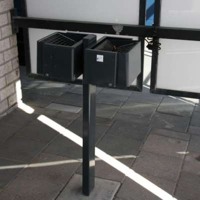 46696 straatmeubilair overkapping rokersruimte rokersoverkapping parkbank zitbank asbak