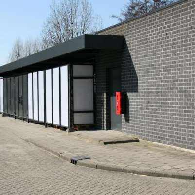 46696 straatmeubilair overkapping rokersruimte rokersoverkapping parkbank zitbank asbak