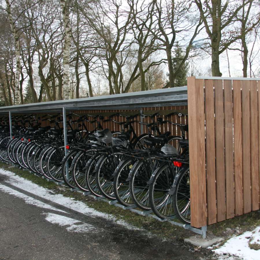 fietsparkeren fietsoverkapping overkapping fietsenstalling fietsenrek Landal 