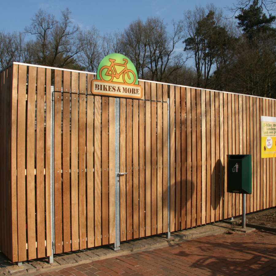 fietsparkeren fietsoverkapping overkapping fietsenstalling fietsenrek Landal 