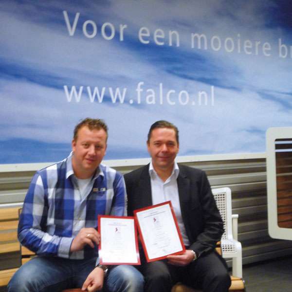 Falco ontvangt ISO 9001 en 14001 Falco ontvangt ISO 9001 en 14001
