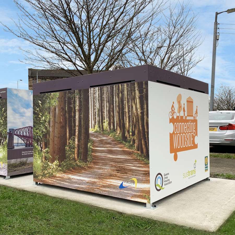 Bewoners Cedar Court in Glasgow (UK) tevreden met FalcoCrea fietskluizen