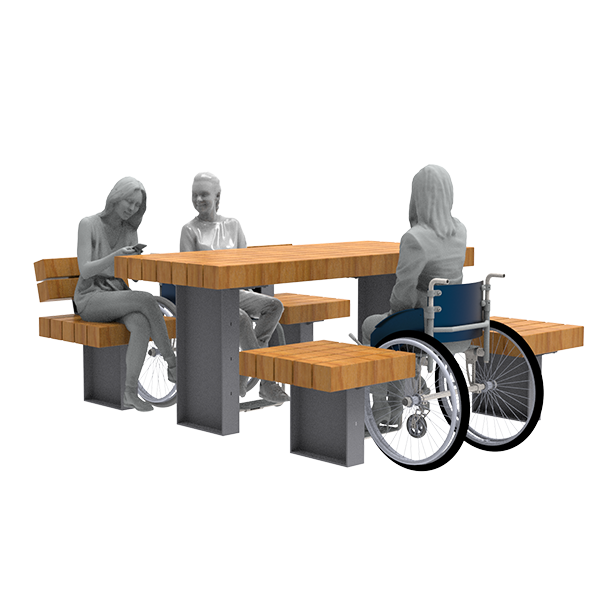Straatmeubilair | Van de tekentafel | Een rolstoelvriendelijke FalcoGlory picknickset| straatmeubilair picknickset inclusieve buitenruimte Straatmeubilair | Van de tekentafel | Een rolstoelvriendelijke FalcoGlory picknickset | image #1 | straatmeubilair picknickset inclusieve buitenruimte