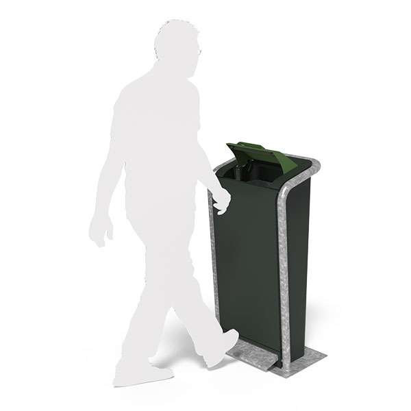 Straatmeubilair | Afvalbakken en asbakken | FalcoJona afvalbak 70 liter | image #10 |  straatmeubilair afvalbak vuilnisbak prullenbak met klep pedaal FalcoJona