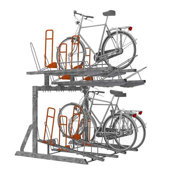 Fietsparkeren | Fietsenrekken met aanbindvoorziening | FalcoLevel Eco met aanbindvoorziening| Etage-fietsenrek FalcoLevel Eco met aanbindvoorziening voor extra beveiliging, geschikt voor dubbele parkeercapaciteit op dezelfde oppervlakte. Fietsparkeren | Fietsenrekken met aanbindvoorziening | FalcoLevel Eco met aanbindvoorziening | image #2 | Etage-fietsenrek FalcoLevel Eco met aanbindvoorziening voor extra beveiliging, geschikt voor dubbele parkeercapaciteit op dezelfde oppervlakte.