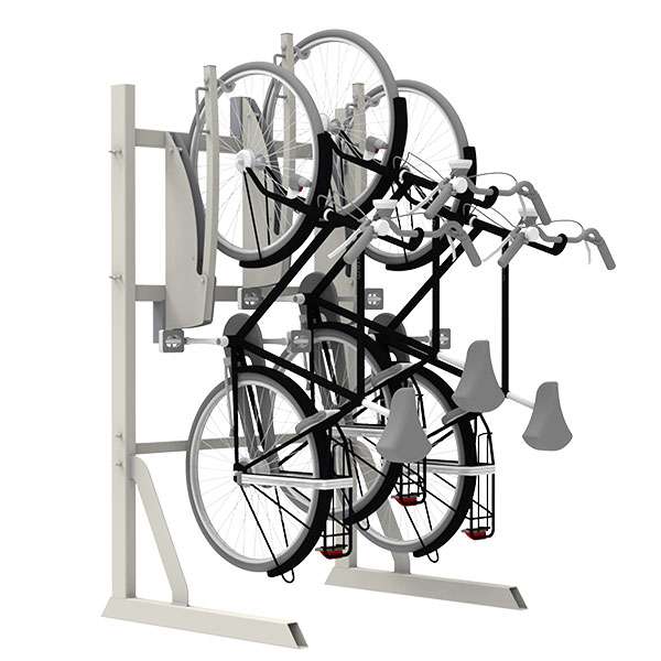 Fietsparkeren | Compact Fietsparkeren | FalcoMaat 2.0 automatisch fietsophangsysteem | image #11 |  verticaal fietsparkeren FalcoMaat vrijstaande opstelling
