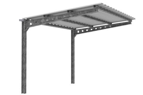 FalcoAndo enkelzijdige overkapping. aluzinc