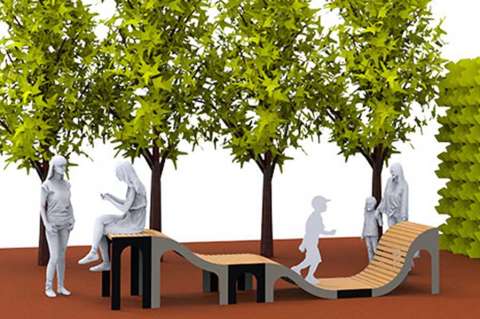 FalcoFauna golvende buitenbank