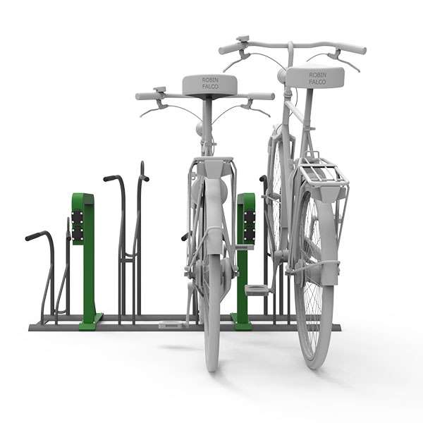 Fietsparkeren | Fietsparkeren met oplaadpunt voor e-bike | Ideaal 2.0 met oplaadpunt voor e-bike | image #2 |  Fietsenrek met oplaadpunt