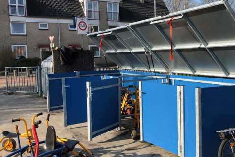 100113 FalcoBox berging overkapping speelgoed basisschool schoolplein