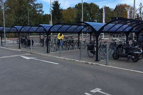 101609 fietsoverkapping rolstoeloverkapping fietsenrek fietsparkeren