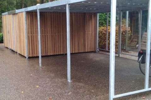 103284 berging overkapping fietsenberging transparante overkapping