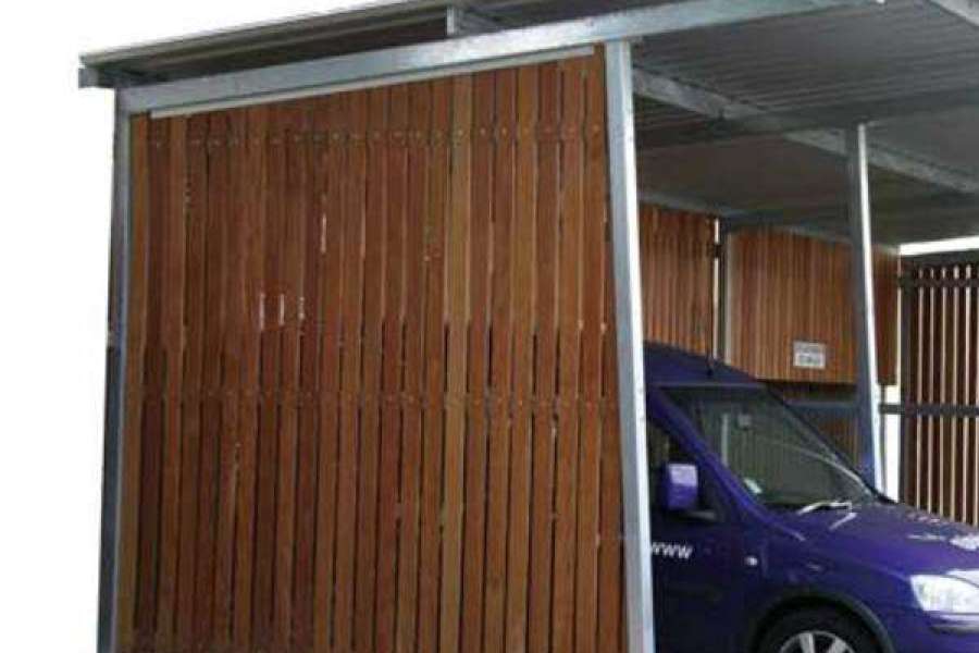 overkapping bedrijfsauto's carport FalcoGrand
