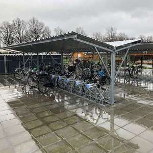 Projecten | Fietsparkeren bij scholengemeenschap Curio | image #1 | 104326 fietsoverkapping overkapping fietsparkeren fietsenrek