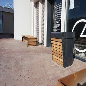 105101 straatmeubilair afvalbakken buitenbank zitbank
