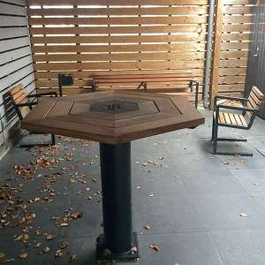 107875 straatmeubilair rokersruimte pauzeruimte statafel zitbanken buitenbanken stoelen