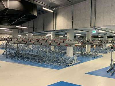 110200 fietsparkeren etage fietsenrek dubbellaags