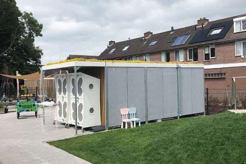 112822 fietsoverkapping berging schoolplein