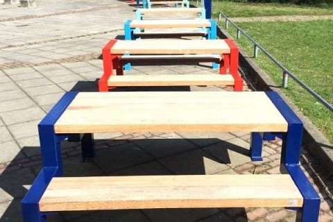 114235 straatmeubilair afvalbak picknicksets picknicktafel