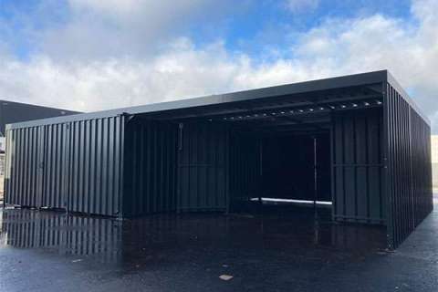 114630 overkapping fietsoverkapping berging pauzeruimte rokersruimte fietsenrek