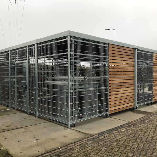 FalcoLok 600 fietsoverkapping voor etagerekken