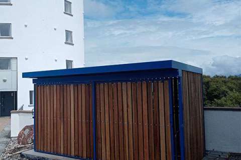 121978 overkapping met schuifdeuren fietsoverkapping fietsenstalling fietsenberging