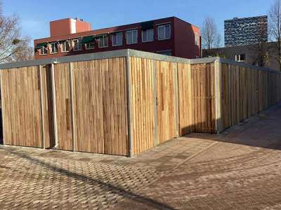 123422 fietsparkeren fietsoverkapping fietsenrek scootmobielstalling rokersruimte