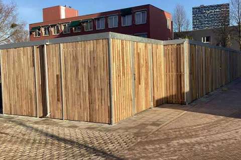 123422 fietsparkeren fietsoverkapping fietsenrek scootmobielstalling rokersruimte