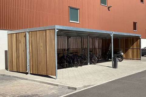 124766 fietsparkeren fietsoverkapping overkapping fietsenrek fietsaanleunbeugel