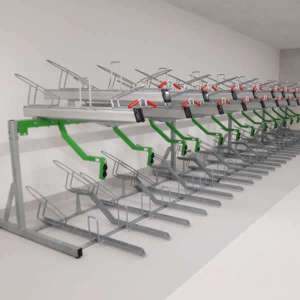 129004 fietsenkelder compact fietsparkeren etagerek fietsenrek dubbellaags 