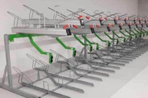 129004 fietsenkelder compact fietsparkeren etagerek fietsenrek dubbellaags