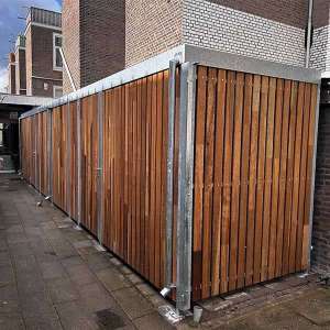 Projecten | FalcoLok op maat met fietsenrekken FalcoSound | image #1 | 129060 fietsoverkapping fietsparkeren fietsenrek