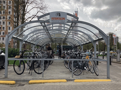 fietsparkeren fietsoverkapping fietsenrek fietsaanleunbeugel