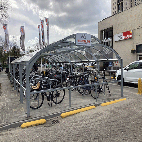 fietsparkeren fietsoverkapping fietsenrek fietsaanleunbeugel