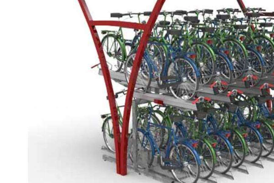 fietsparkeren fietsoverkapping etagerekken transparant FalcoRaiil